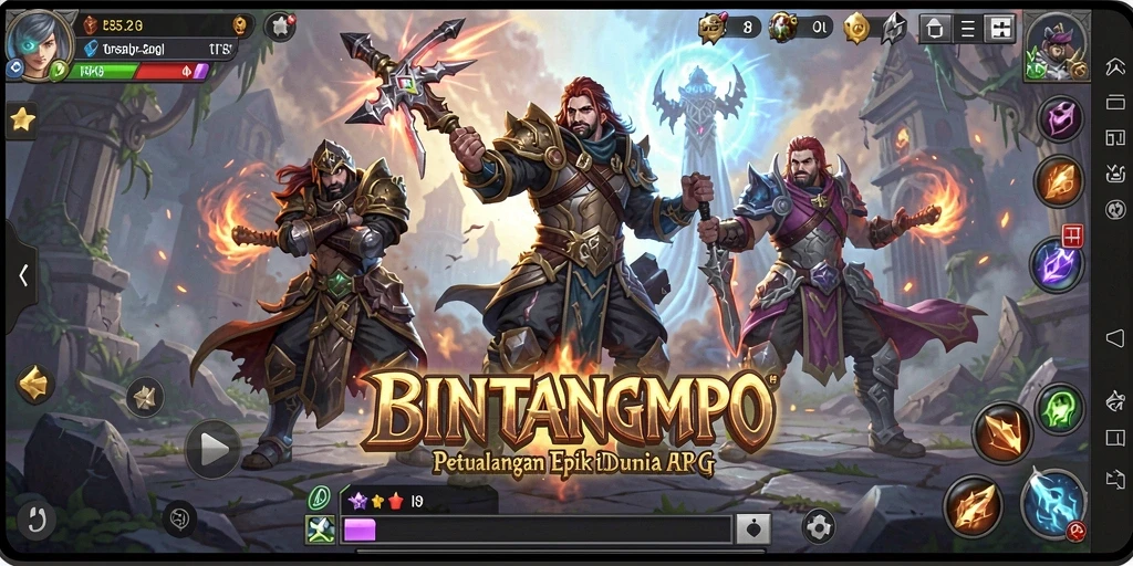 Tampilan gameplay seru dari BINTANGMPO dalam aksi ARPG.