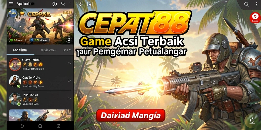 Screenshot gameplay yang penuh aksi dan keseruan dari CEPAT88.