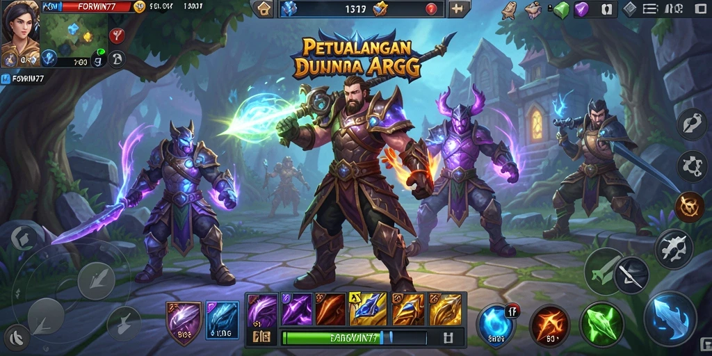 Tampilan gameplay seru dari FORWIN77 yang menampilkan aksi menegangkan.