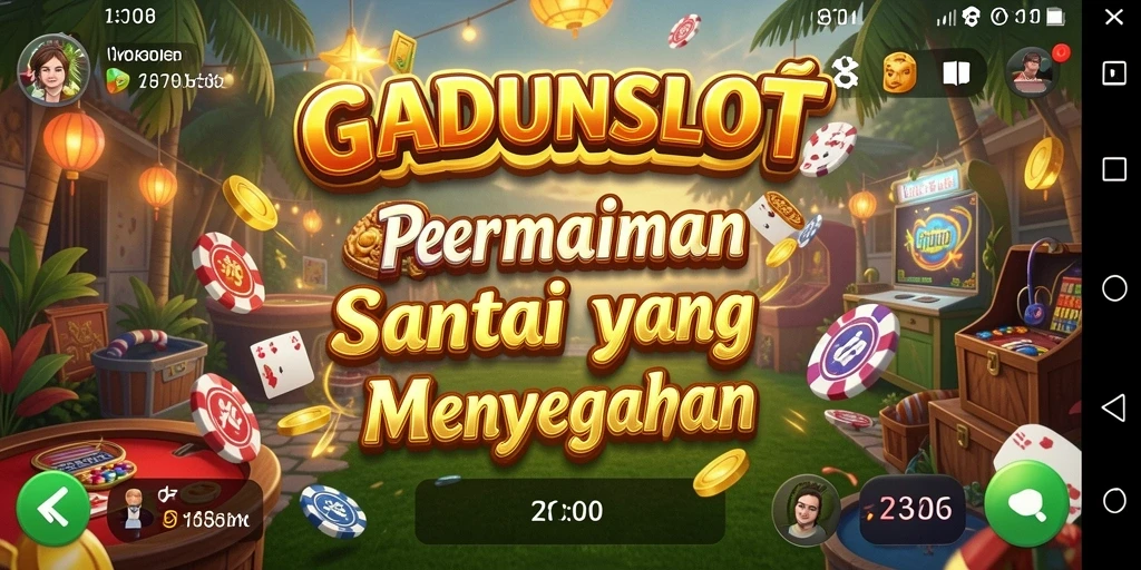 Gameplay GADUNSLOT yang penuh warna dan seru.