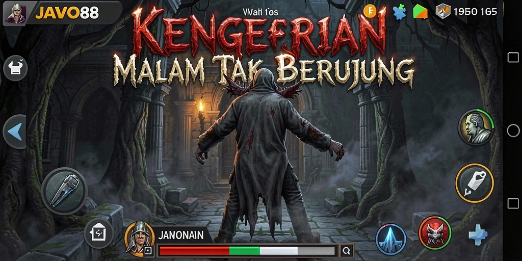 Screenshot menampilkan suasana mencekam di dalam game Horror.