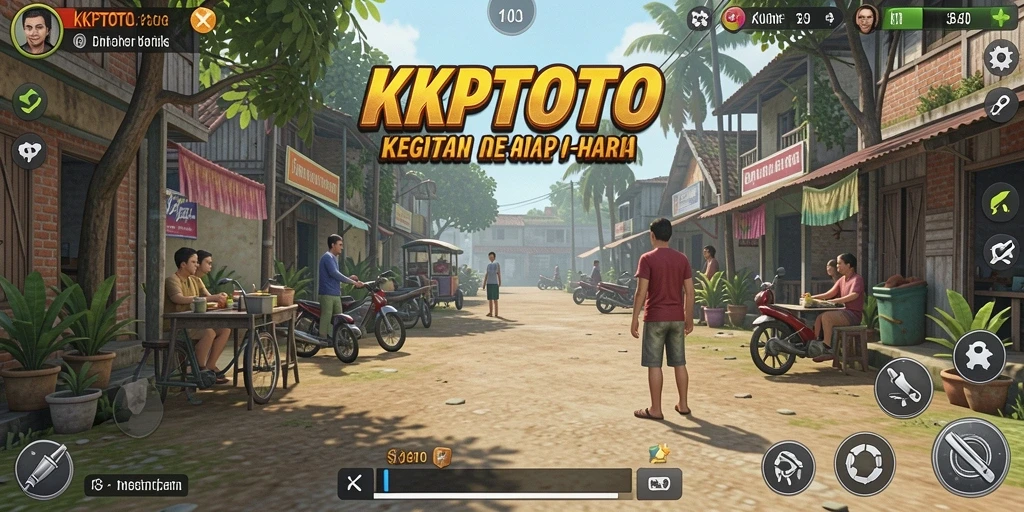 Tangkapan layar utama KPKTOTO menunjukkan gameplay simulasi kehidupan yang menarik.