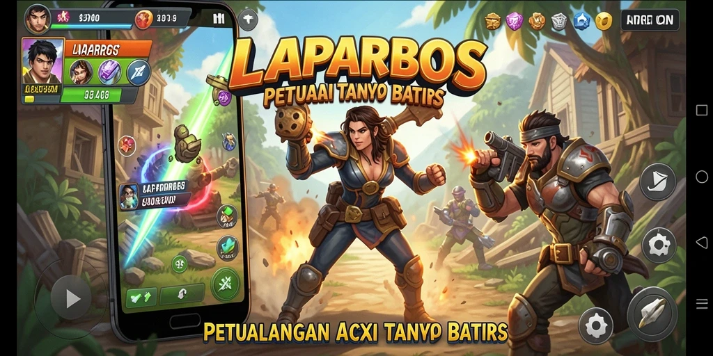 Tampilan penuh aksi dari gameplay LAPARBOS yang mendebarkan.