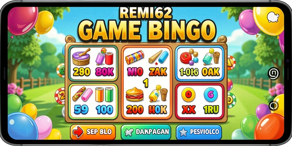 Tampilan gameplay REMI62 yang menarik dan menegangkan dalam bermain Bingo.