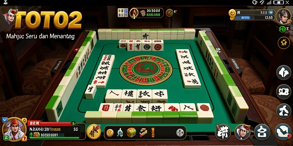 Screenshot gameplay TOTO20 menampilkan pengalaman Mahjong yang seru.
