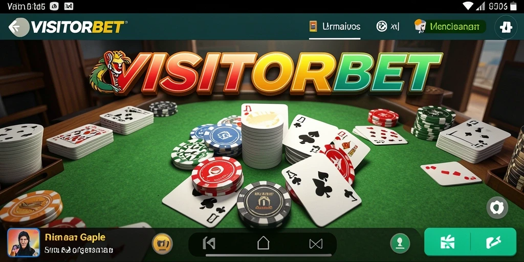Screenshot gameplay Gaple yang seru dan interaktif di VISITORBET.
