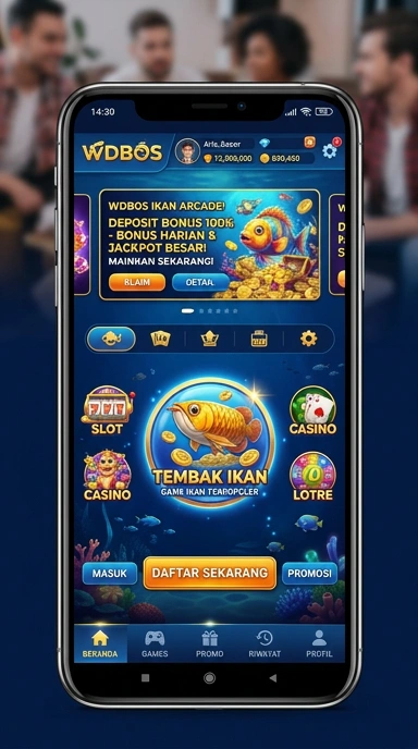 Tampilan utama aplikasi wdbos dengan katalog aplikasi.
